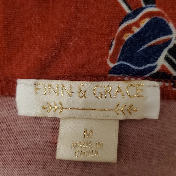 Off shoulder Flower Red Blouse Top M - Picture 4 of 6